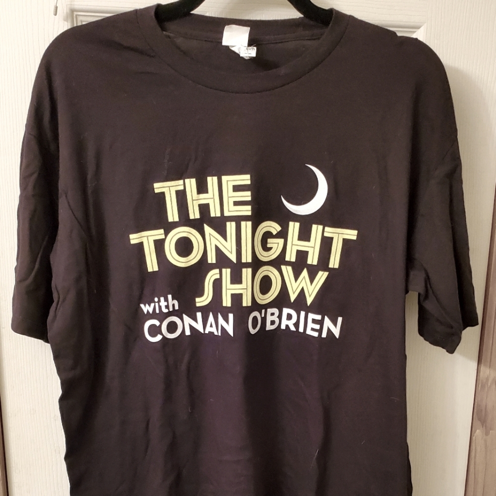 VERY Rare 2009 Tonight Show with Conan O'Brien Black Shirt L
